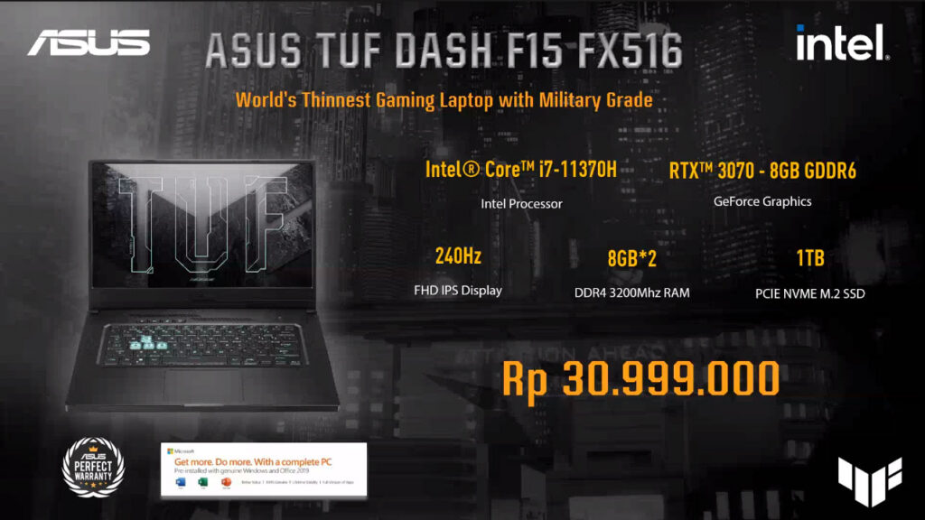 Harga ASUS TUF DASH F15 (FX516)