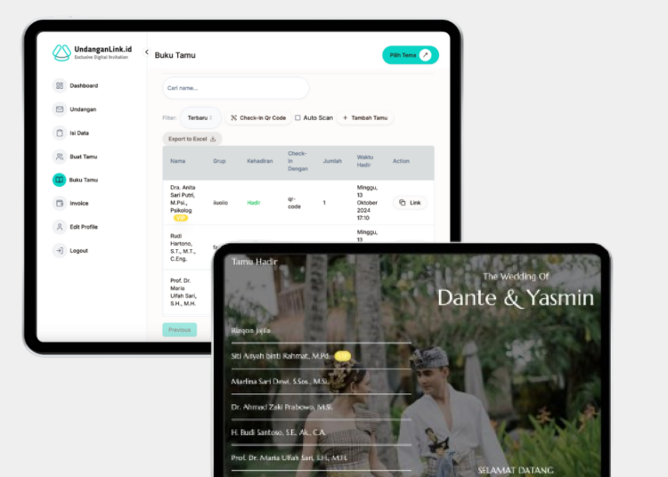 Buku Tamu Digital Membuat Acara Pernikahanmu Lebih Exclusive